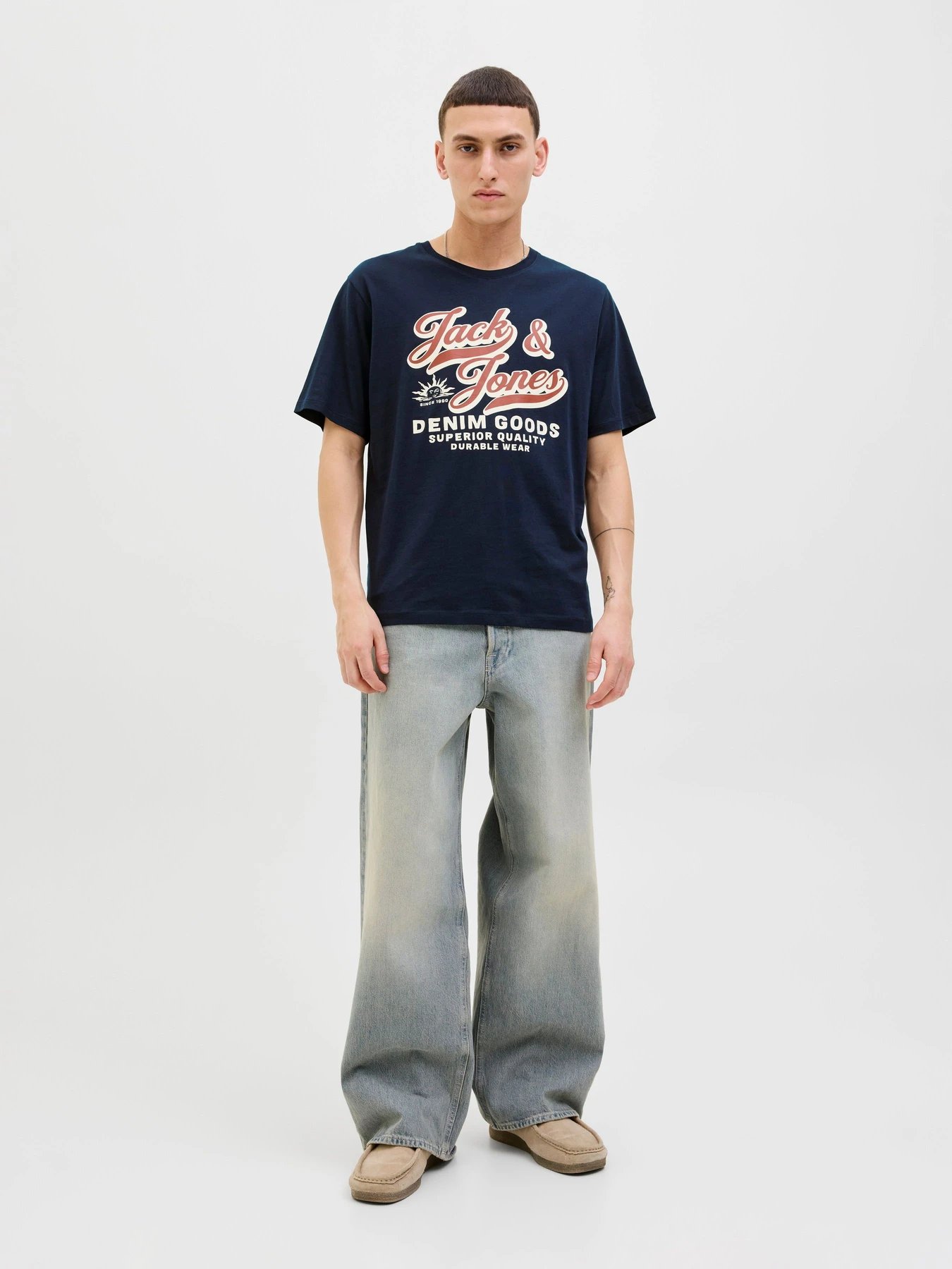 Футболки и поло JACK & JONES LOGO TEE модель 12279535_Sky Captain Футболки и поло JACK & JONES LOGO TEE модель 12279535_Sky Captain Фото