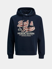 Худи и свитшоты JACK & JONES LOGO SWEAT HOOD модель 12279649_Sky Captain Фото