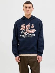 Худі та світшоти JACK & JONES LOGO SWEAT HOOD модель 12279649_Sky Captain Фото