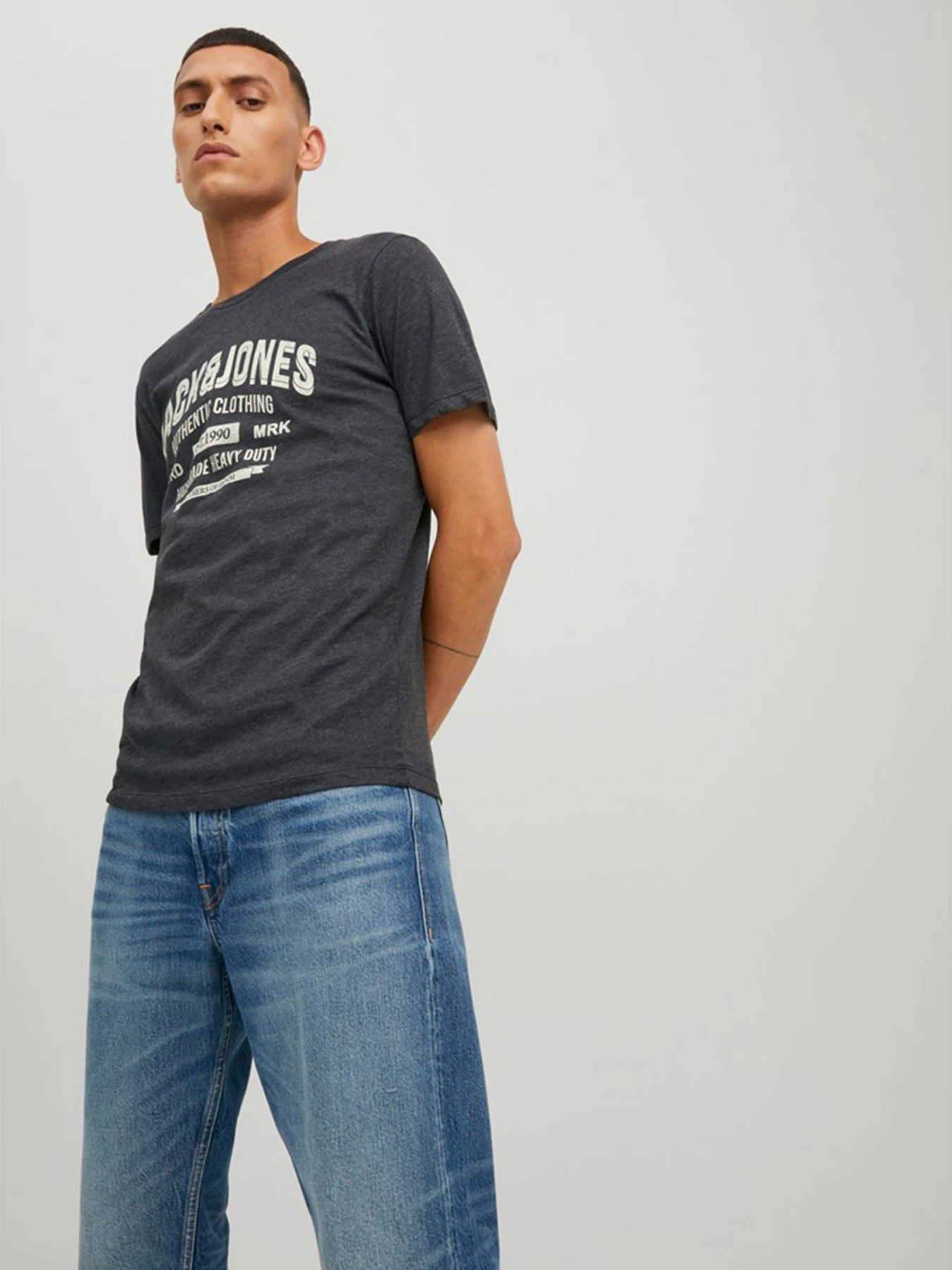 Футболки і поло JACK & JONES модель 12210949_Dark Grey Melange Футболки і поло JACK & JONES модель 12210949_Dark Grey Melange Фото