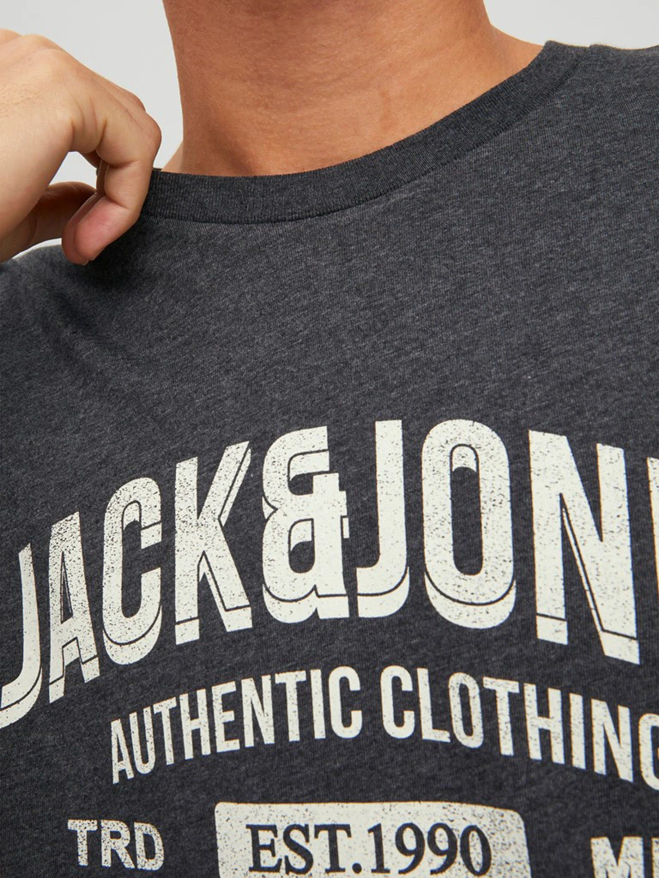Футболки і поло JACK & JONES модель 12210949_Dark Grey Melange Футболки і поло JACK & JONES модель 12210949_Dark Grey Melange Фото