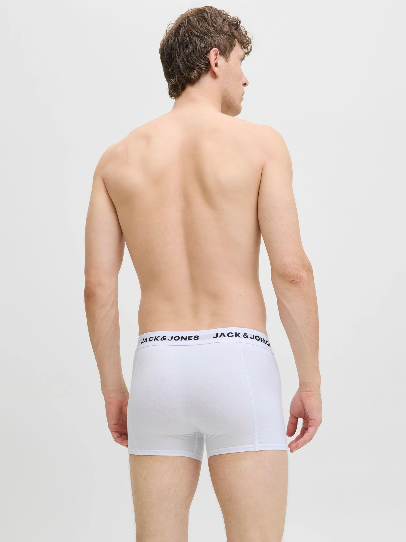 Нижня білизна JACK & JONES SOLID TRUNKS модель 12285371_White Dark grey melange - Нижня білизна JACK & JONES SOLID TRUNKS модель 12285371_White Dark grey melange - Фото