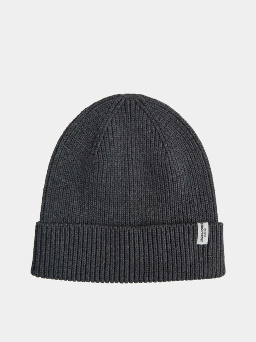 Шапки и кепки JACK & JONES BRINK BEANIE модель 12193386_Dark Grey Фото