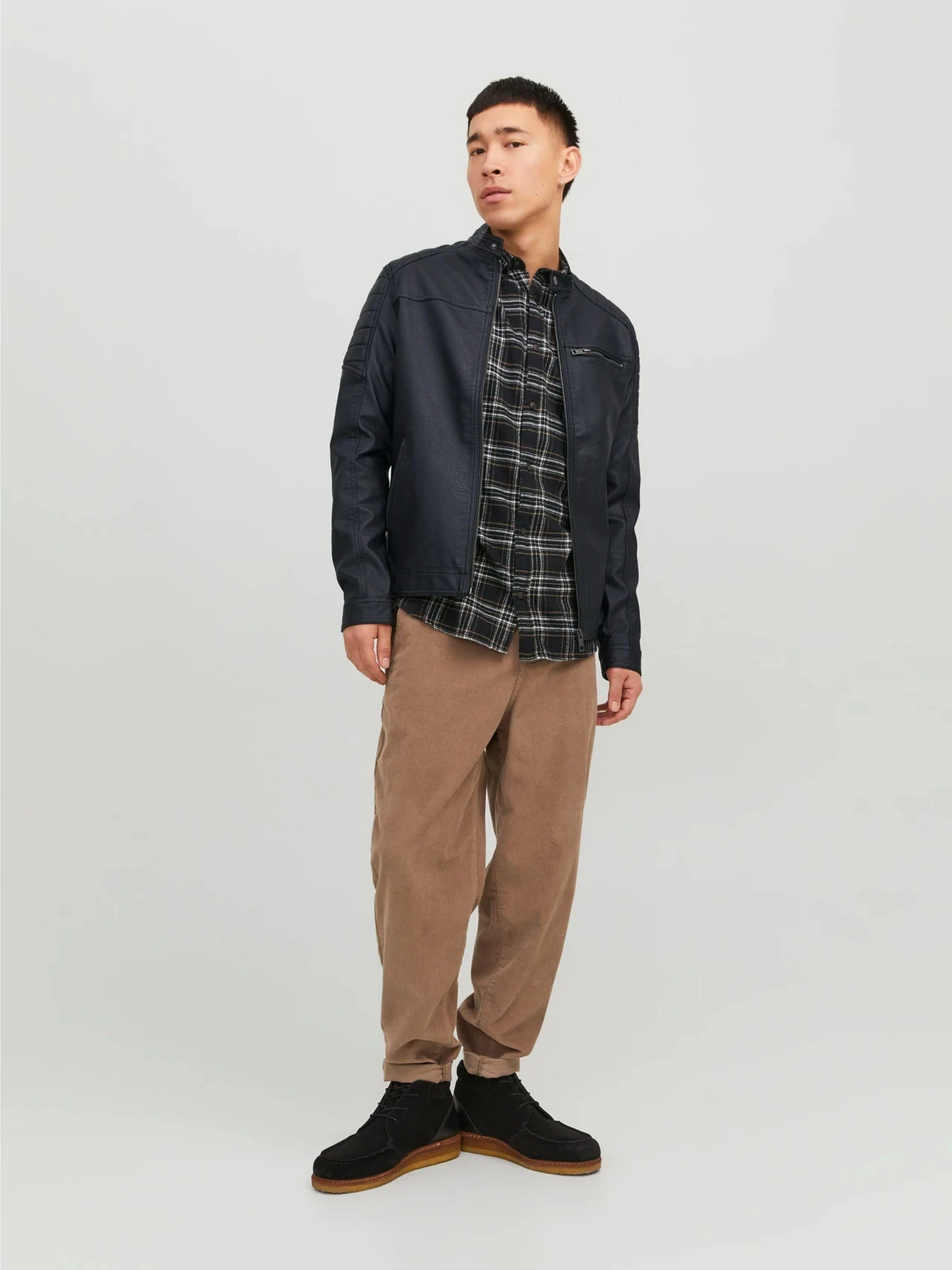 Куртки та дублянки JACK & JONES ROCKY JACKET модель 12147218_Black PU Фото