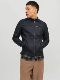 Куртки та дублянки JACK & JONES ROCKY JACKET модель 12147218_Black PU Фото