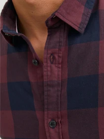 Рубашки JACK & JONES GINGHAM TWILL SHIRT модель 12181602_Port Royale SLIM FIT Фото