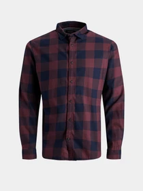 Рубашки JACK & JONES GINGHAM TWILL SHIRT модель 12181602_Port Royale SLIM FIT Фото