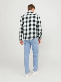 Рубашки JACK & JONES GINGHAM TWILL SHIRT модель 12181602_Whisper White SLIM FIT Фото