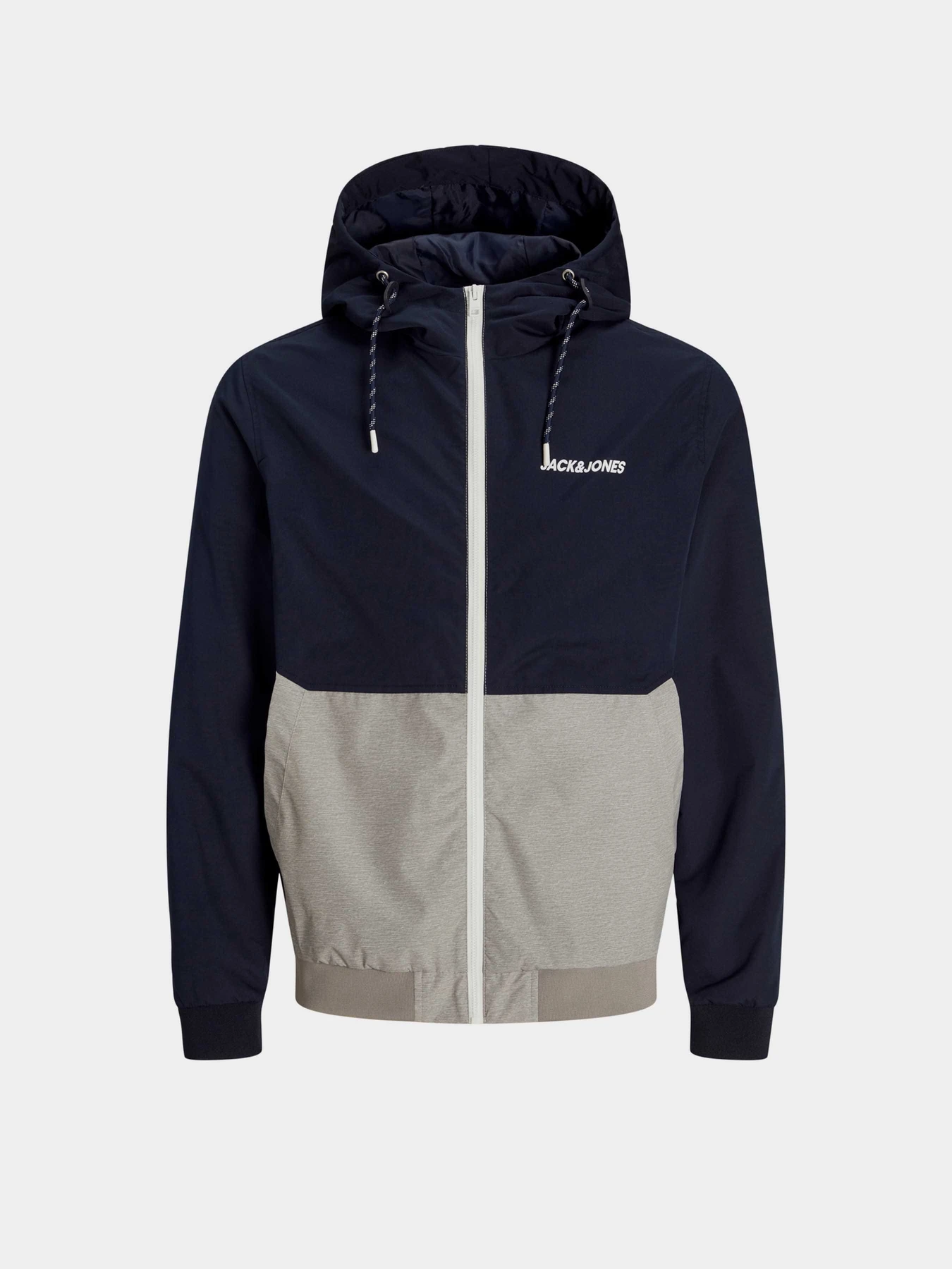 Куртки та дублянки JACK & JONES RUSH HOOD BOMBER модель 12200208_Sky Captain WHITE/LIGHT GR Куртки та дублянки JACK & JONES RUSH HOOD BOMBER модель 12200208_Sky Captain WHITE/LIGHT GR Фото