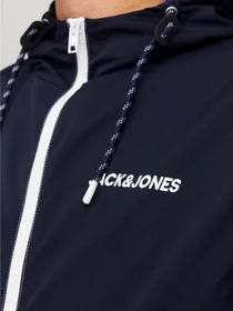 Куртки та дублянки JACK & JONES RUSH HOOD BOMBER модель 12200208_Sky Captain WHITE/LIGHT GR Фото