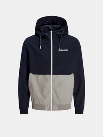 Куртки та дублянки JACK & JONES RUSH HOOD BOMBER модель 12200208_Sky Captain WHITE/LIGHT GR Фото
