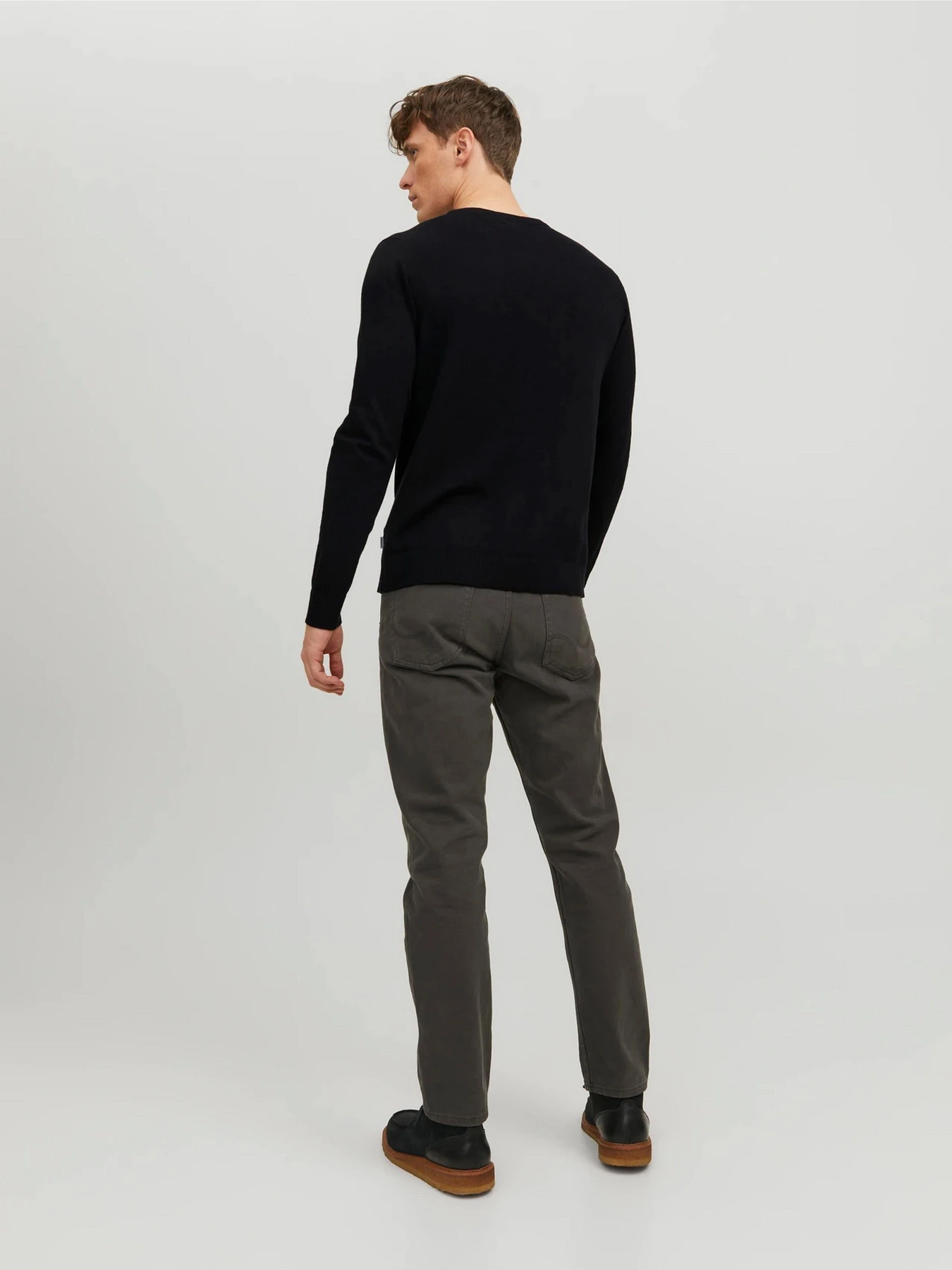 Свитры и кардиганы JACK & JONES EMIL KNIT CREW NECK модель 12208364_Black Свитры и кардиганы JACK & JONES EMIL KNIT CREW NECK модель 12208364_Black Фото