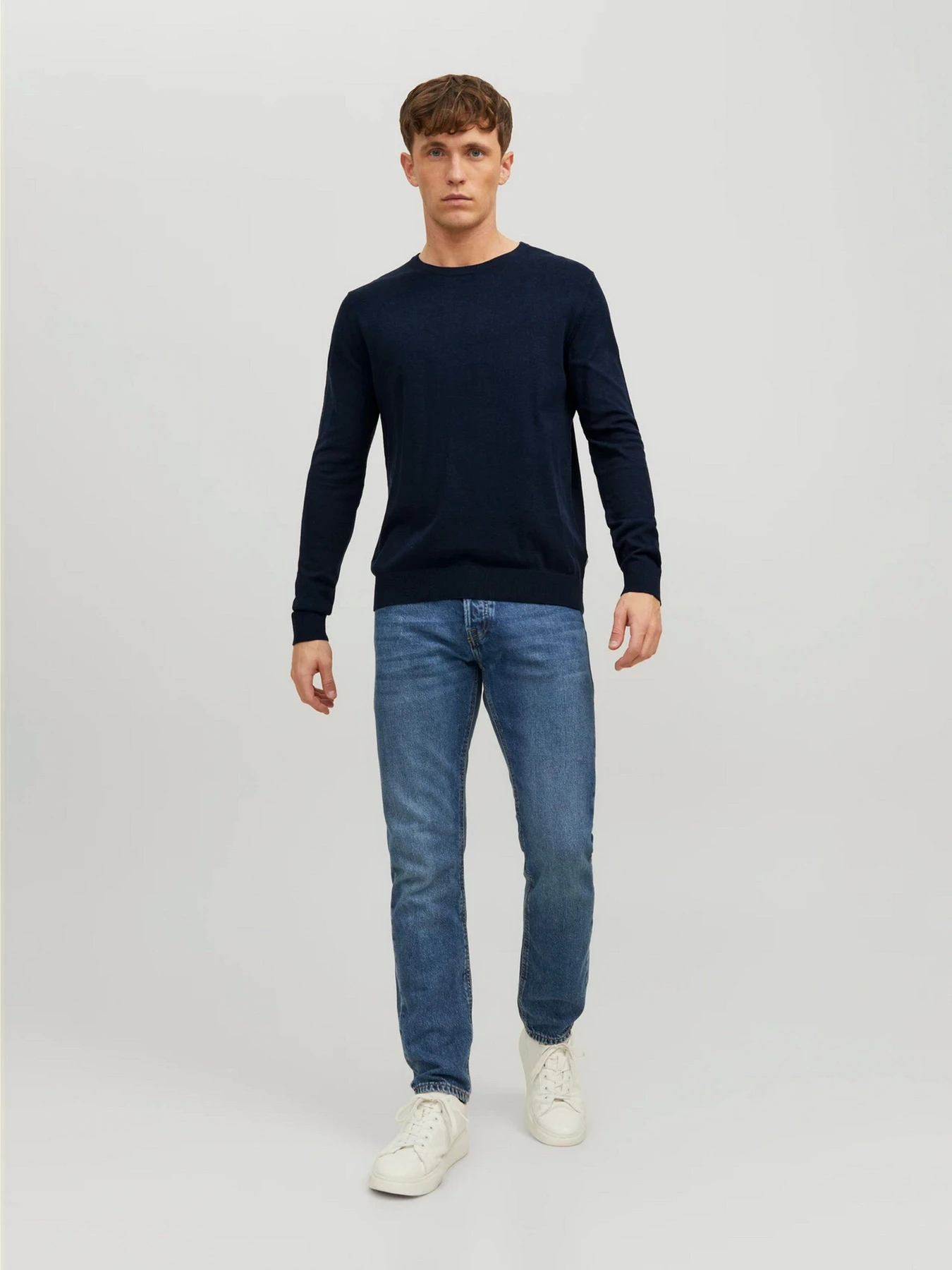 Светри та кардигани JACK & JONES EMIL KNIT CREW NECK модель 12208364_Navy Blazer Светри та кардигани JACK & JONES EMIL KNIT CREW NECK модель 12208364_Navy Blazer Фото