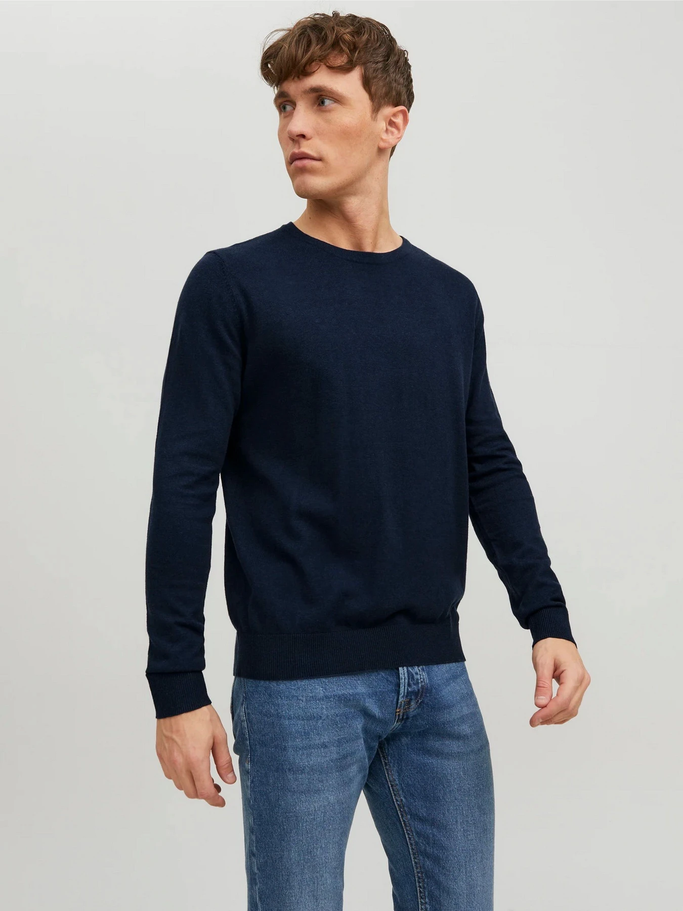 Светри та кардигани JACK & JONES EMIL KNIT CREW NECK модель 12208364_Navy Blazer Светри та кардигани JACK & JONES EMIL KNIT CREW NECK модель 12208364_Navy Blazer Фото