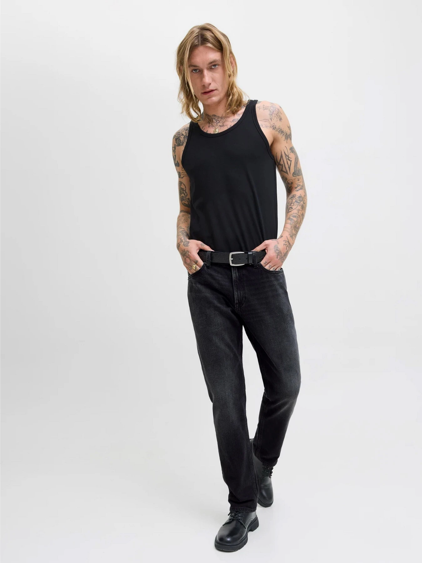 Джинсы JACK & JONES CLARK ORIGINAL модель 12278247_Black Denim Джинсы JACK & JONES CLARK ORIGINAL модель 12278247_Black Denim Фото