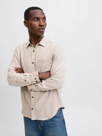 Рубашки JACK & JONES CLASSIC MELANGE SHIRT модель 12278416_Oatmeal Фото