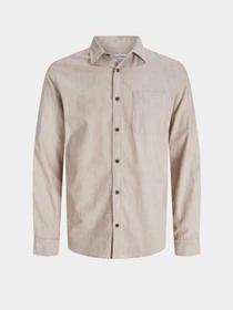 Рубашки JACK & JONES CLASSIC MELANGE SHIRT модель 12278416_Oatmeal Фото