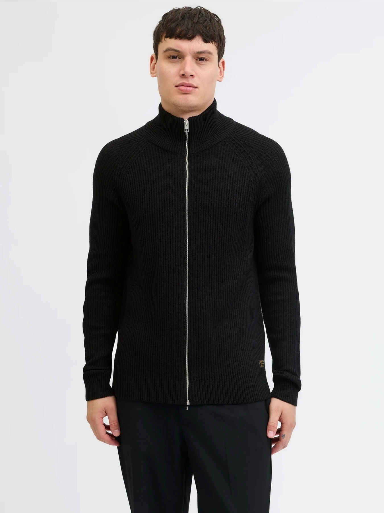 Светри та кардигани JACK & JONES PANNEL KNIT ZIP CARDIGAN модель 12278920_Black Фото