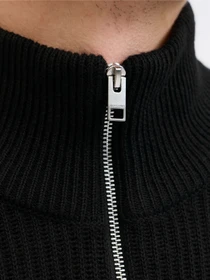 Светри та кардигани JACK & JONES PANNEL KNIT ZIP CARDIGAN модель 12278920_Black Фото