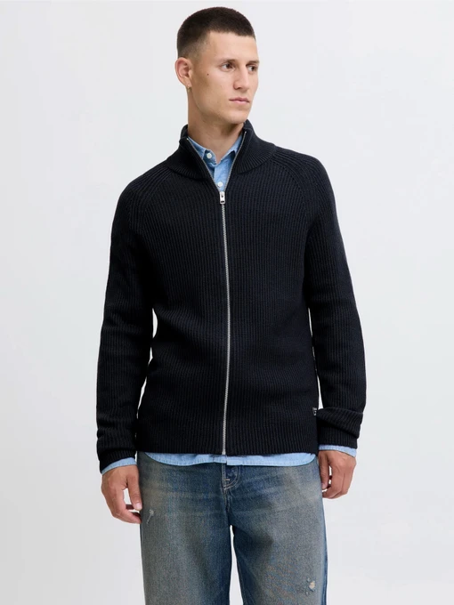 Светри та кардигани JACK & JONES PANNEL KNIT ZIP CARDIGAN модель 12278920_Sky Captain Фото