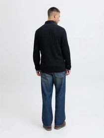 Свитры и кардиганы JACK & JONES PANNEL KNIT ZIP CARDIGAN модель 12278920_Sky Captain Фото