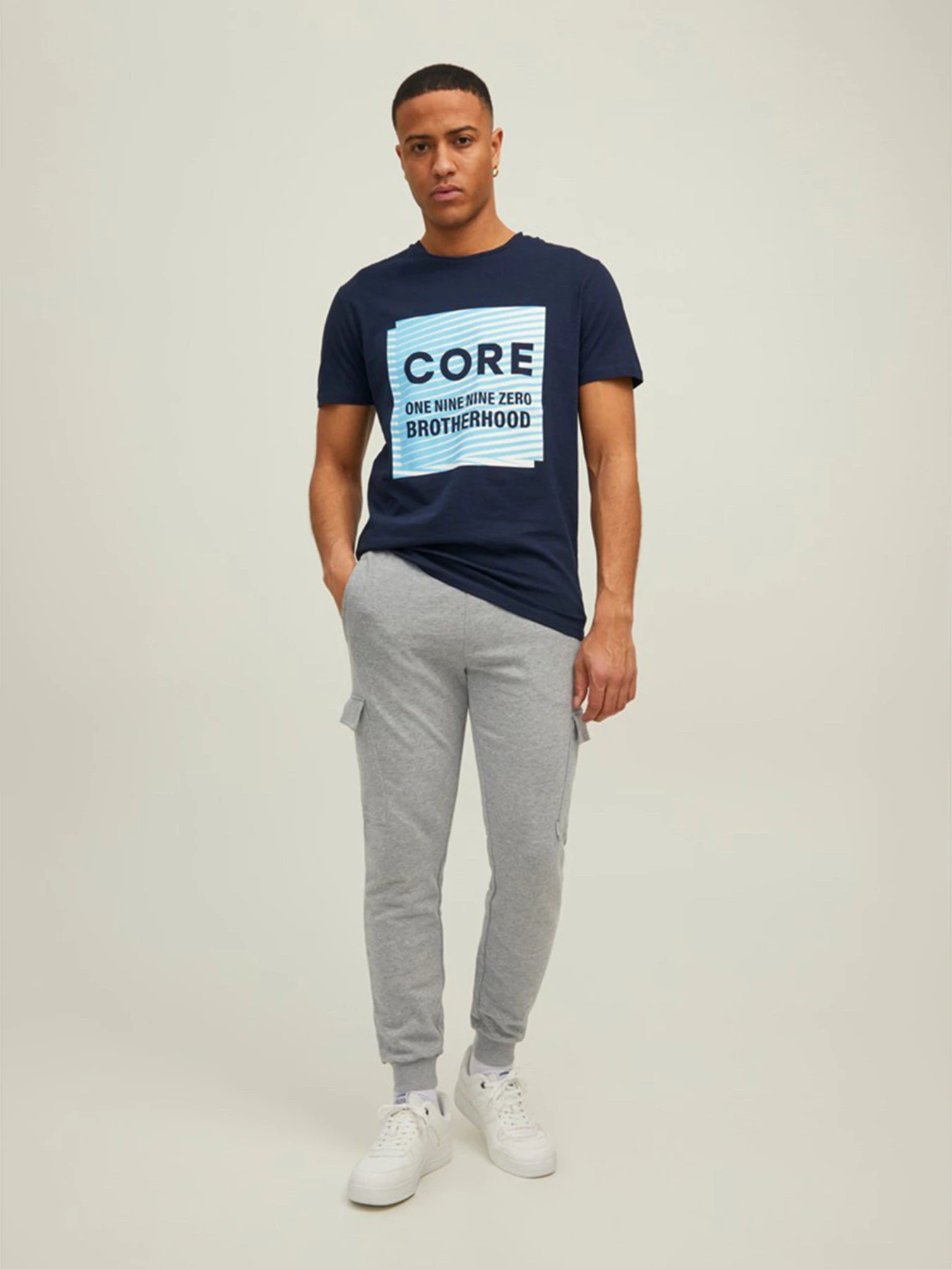 Брюки JACK & JONES модель 12212170_Light Grey Melange Фото