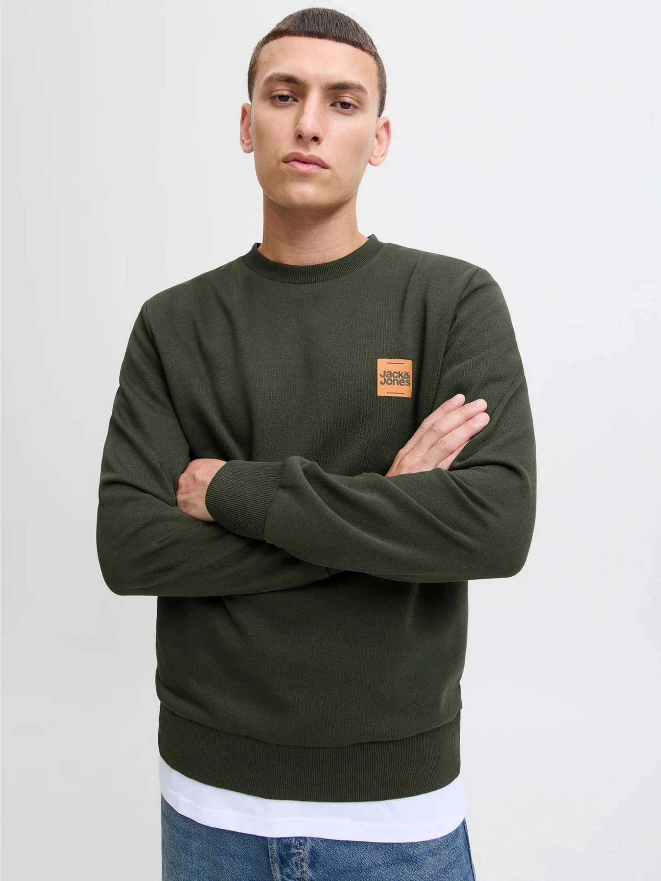 Худи и свитшоты JACK & JONES BRANDY SWEAT CREW NECK модель 12279256_Duffel Bag Фото