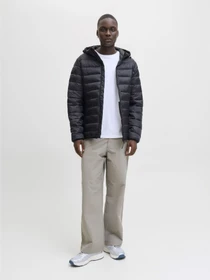 Куртки та дублянки JACK & JONES BRADLEY LIGHT PUFFER HOOD модель 12280970_Black Фото