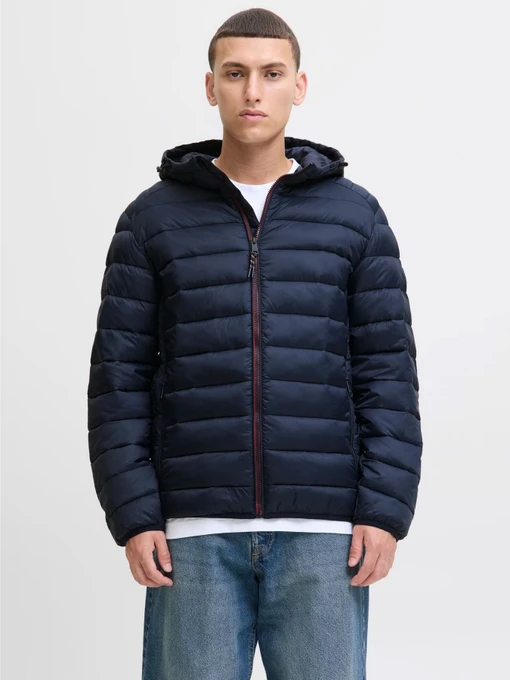 Куртки и дубленки JACK & JONES BRADLEY LIGHT PUFFER HOOD модель 12280970_Sky Captain Фото