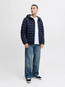 Куртки та дублянки JACK & JONES BRADLEY LIGHT PUFFER HOOD модель 12280970_Sky Captain Фото