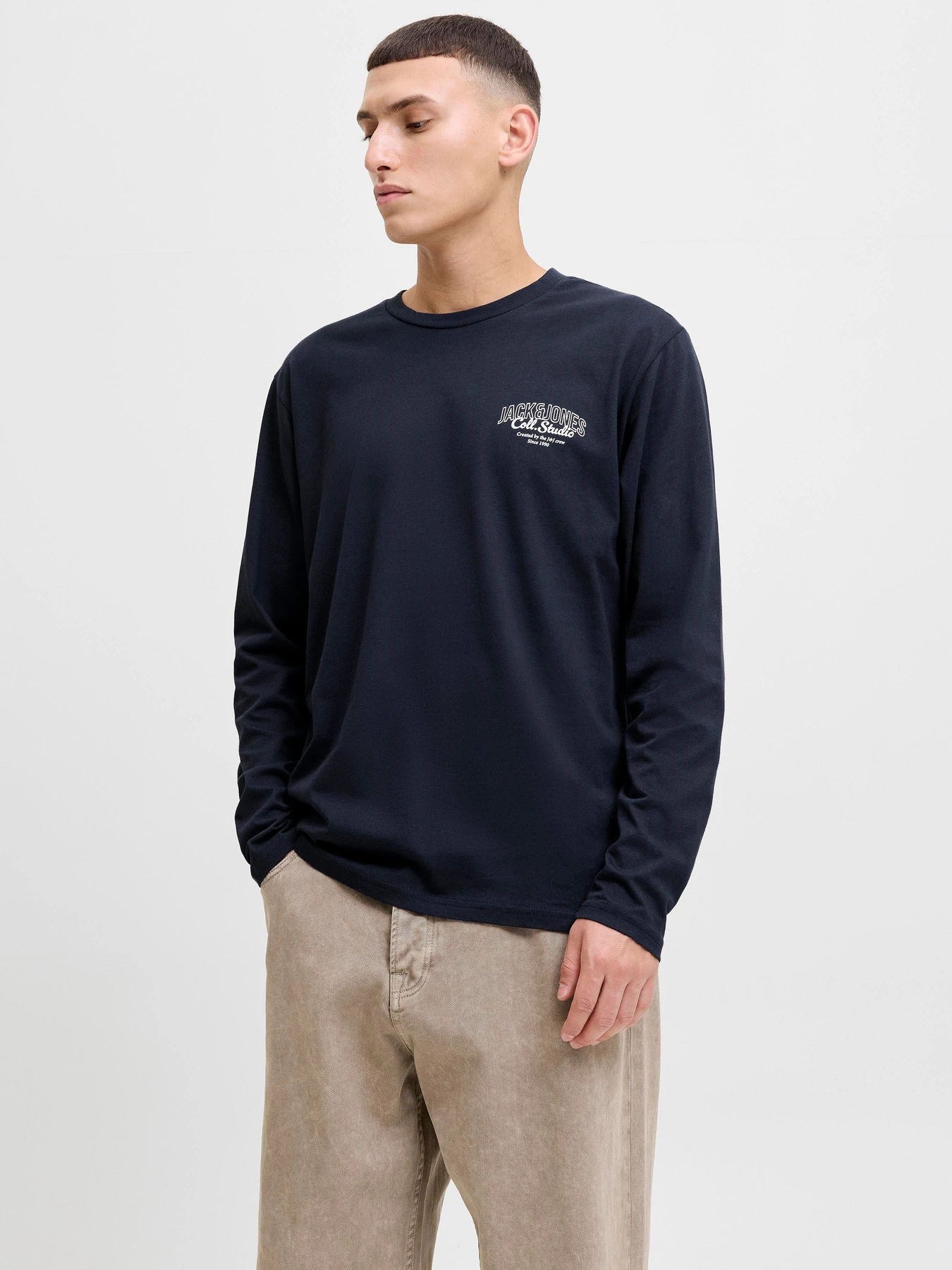 Худи и свитшоты JACK & JONES MAKOTO TEE LS модель 12278510_Sky Captain Худи и свитшоты JACK & JONES MAKOTO TEE LS модель 12278510_Sky Captain Фото