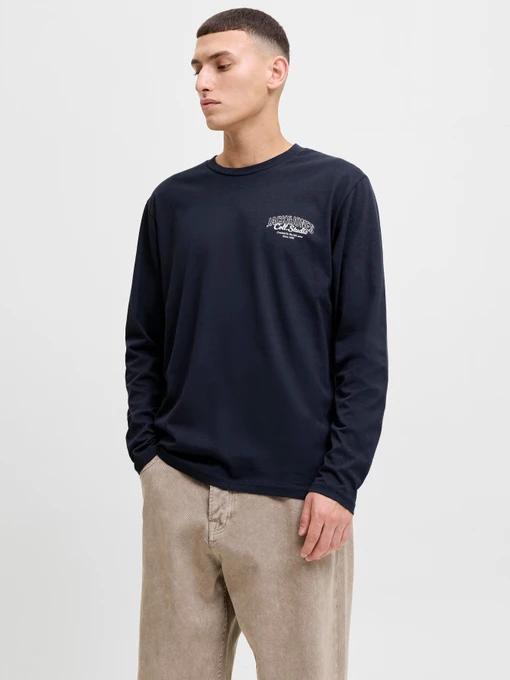 Худи и свитшоты JACK & JONES MAKOTO TEE LS модель 12278510_Sky Captain Фото