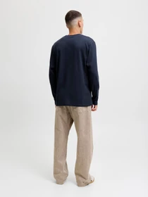 Худи и свитшоты JACK & JONES MAKOTO TEE LS модель 12278510_Sky Captain Фото