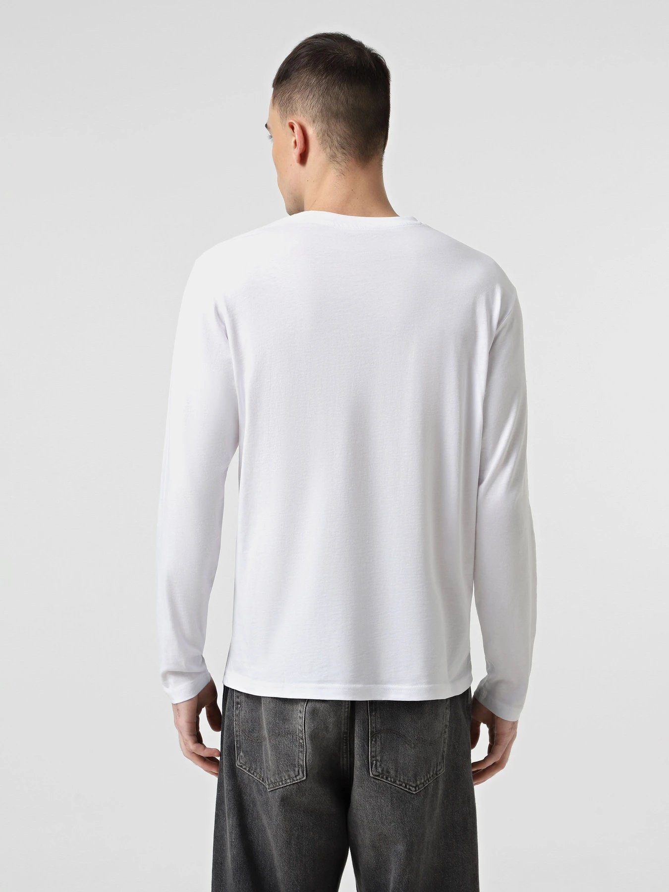 Худи и свитшоты JACK & JONES MAKOTO TEE LS модель 12278510_White Фото