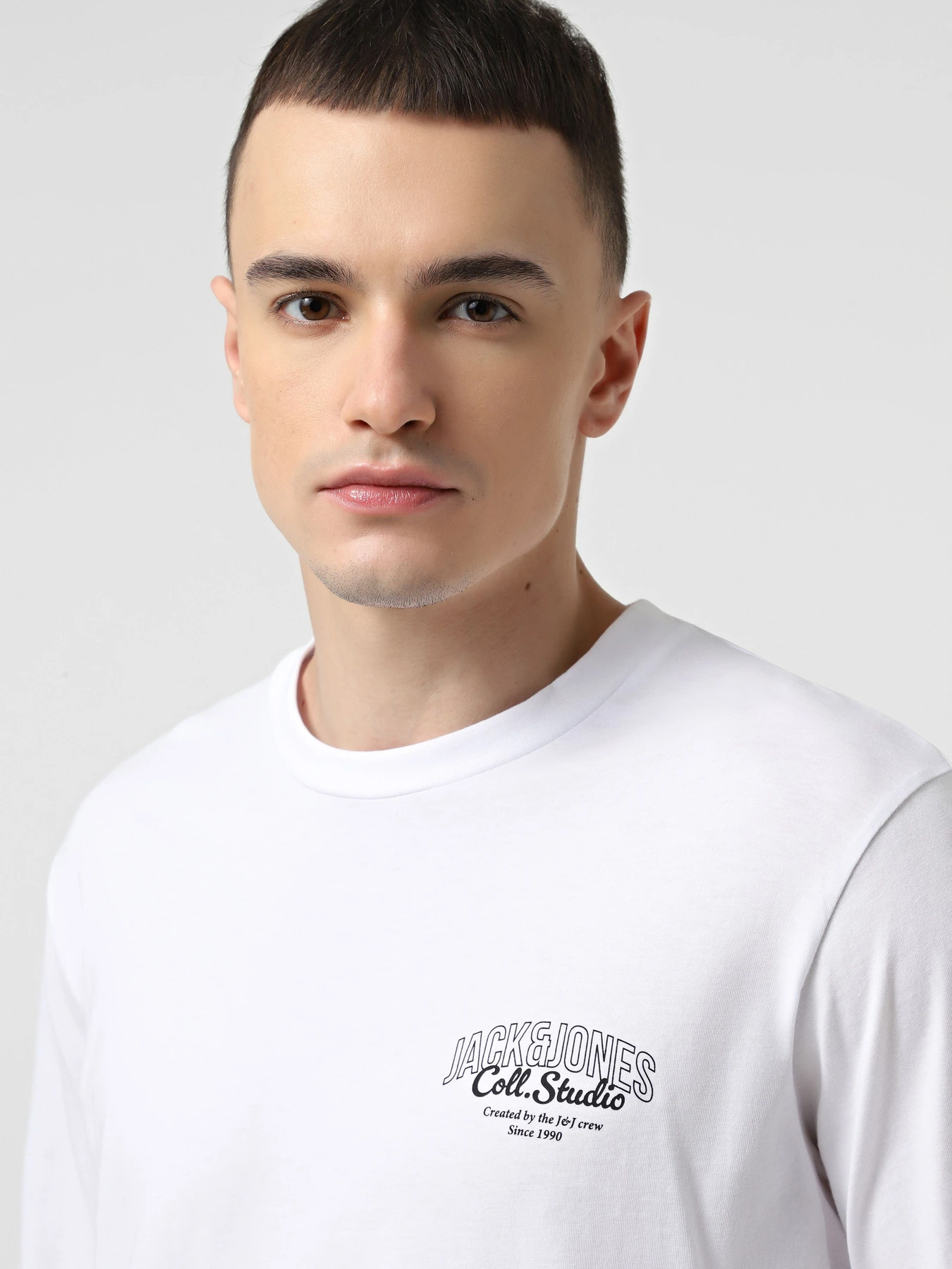 Худи и свитшоты JACK & JONES MAKOTO TEE LS модель 12278510_White Фото