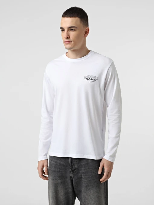 Худи и свитшоты JACK & JONES MAKOTO TEE LS модель 12278510_White Фото