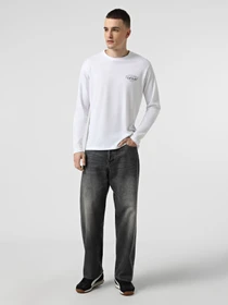 Худи и свитшоты JACK & JONES MAKOTO TEE LS модель 12278510_White Фото