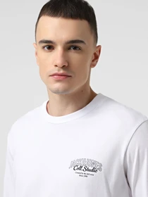 Худи и свитшоты JACK & JONES MAKOTO TEE LS модель 12278510_White Фото