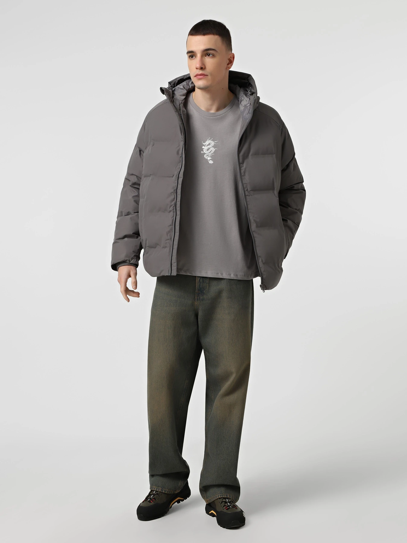 Куртки та дублянки JACK & JONES SOHO PUFFER модель 12278749_Castlerock Фото
