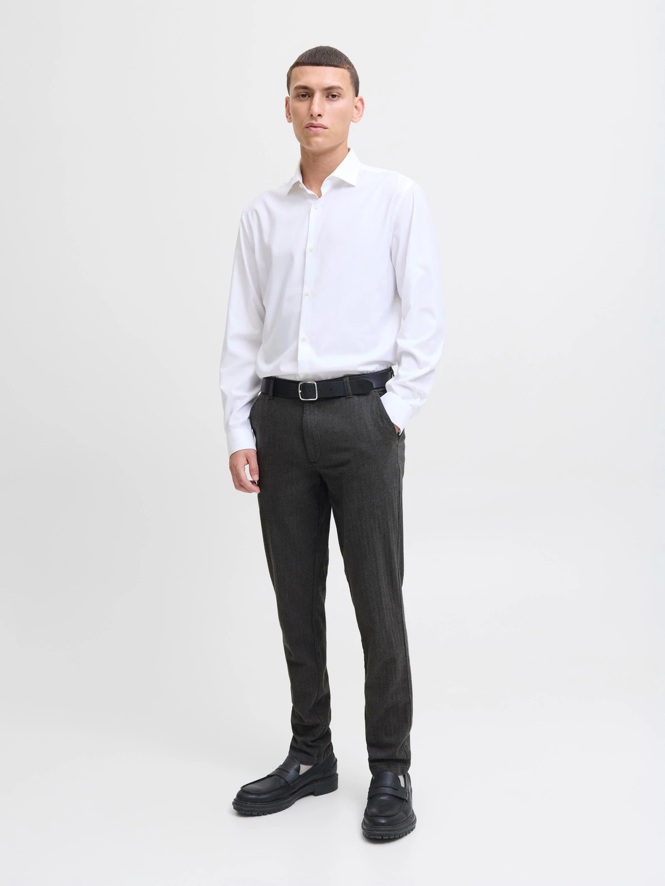 Штани JACK & JONES MARCO BOWIE WINTER CHINO модель 12279659_Dark Grey HERRINGBONE Штани JACK & JONES MARCO BOWIE WINTER CHINO модель 12279659_Dark Grey HERRINGBONE Фото