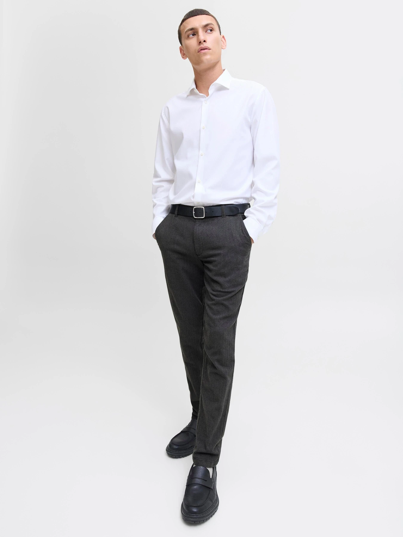 Штани JACK & JONES MARCO BOWIE WINTER CHINO модель 12279659_Dark Grey HERRINGBONE Штани JACK & JONES MARCO BOWIE WINTER CHINO модель 12279659_Dark Grey HERRINGBONE Фото