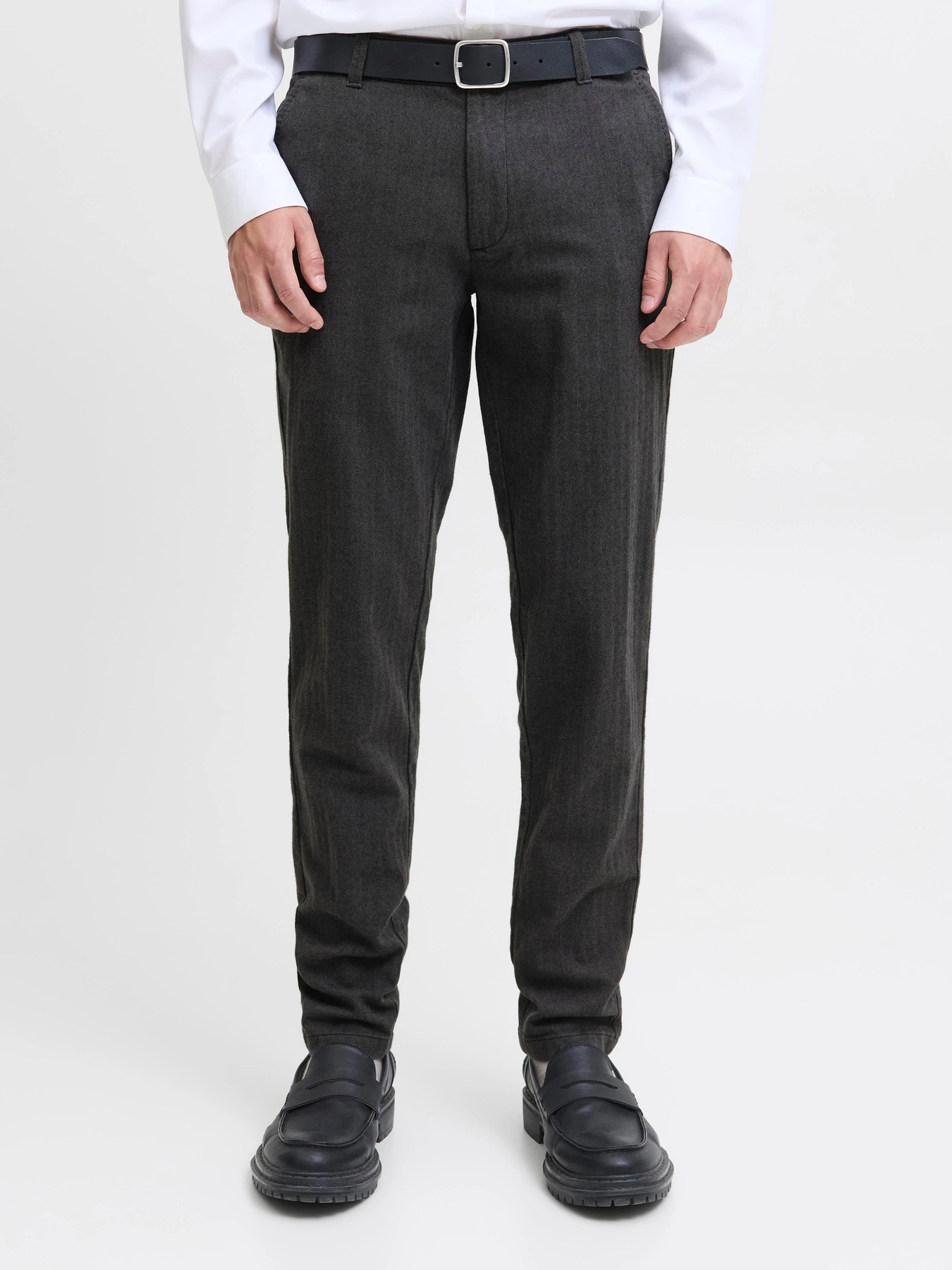 Штани JACK & JONES MARCO BOWIE WINTER CHINO модель 12279659_Dark Grey HERRINGBONE Штани JACK & JONES MARCO BOWIE WINTER CHINO модель 12279659_Dark Grey HERRINGBONE Фото