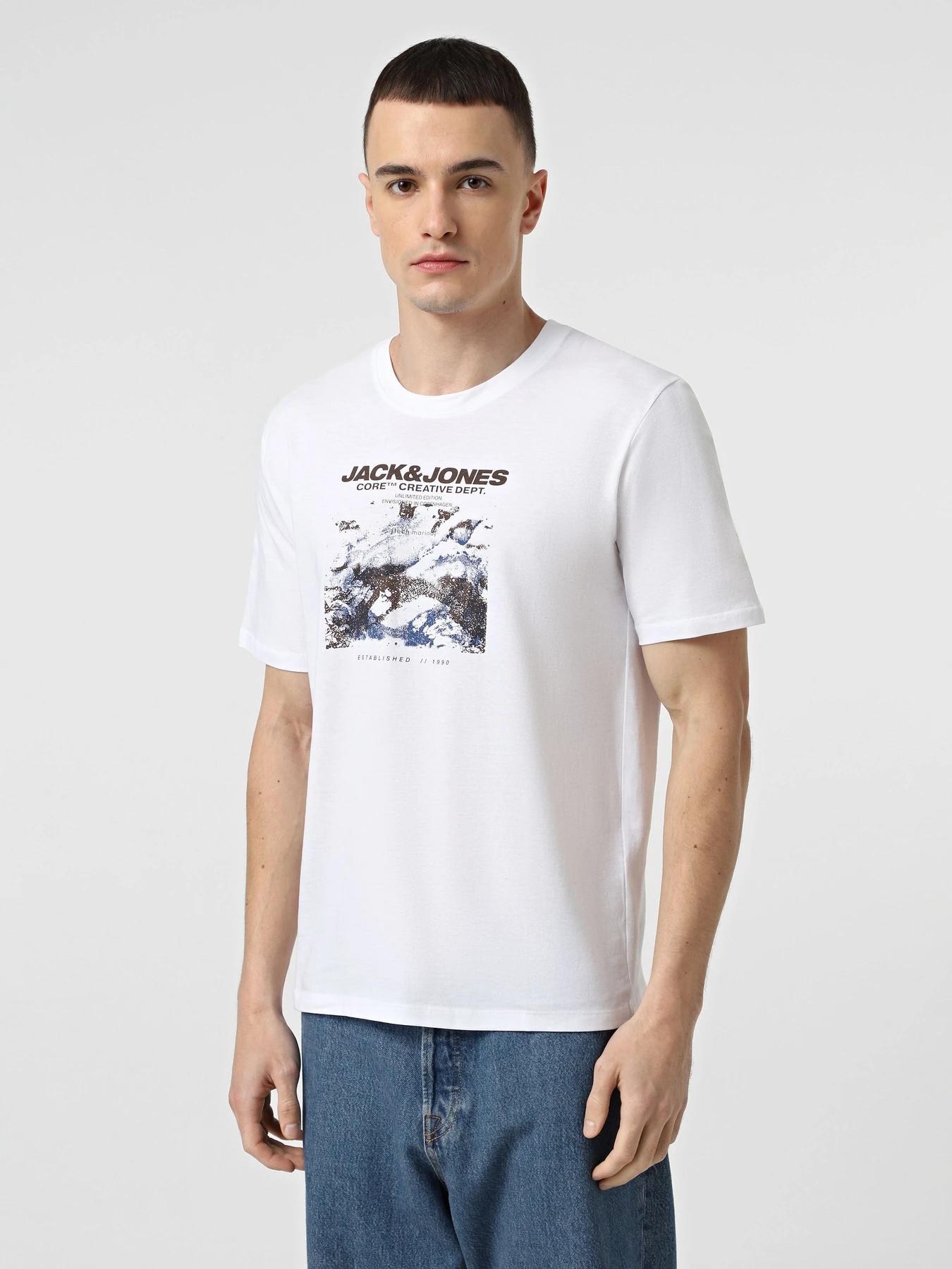 Футболки и поло JACK & JONES BOOST TEE модель 12284423_Bright White Футболки и поло JACK & JONES BOOST TEE модель 12284423_Bright White Фото