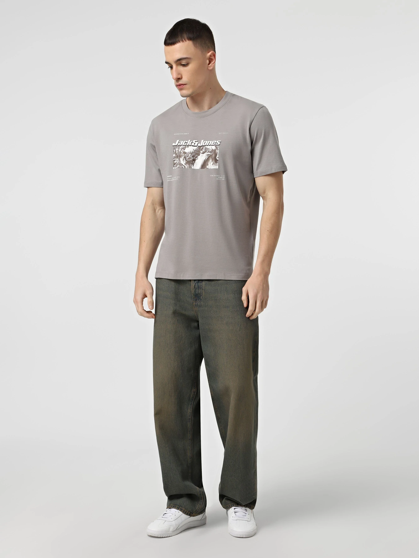 Футболки і поло JACK & JONES BOOST TEE модель 12284423_Gray Flannel Фото
