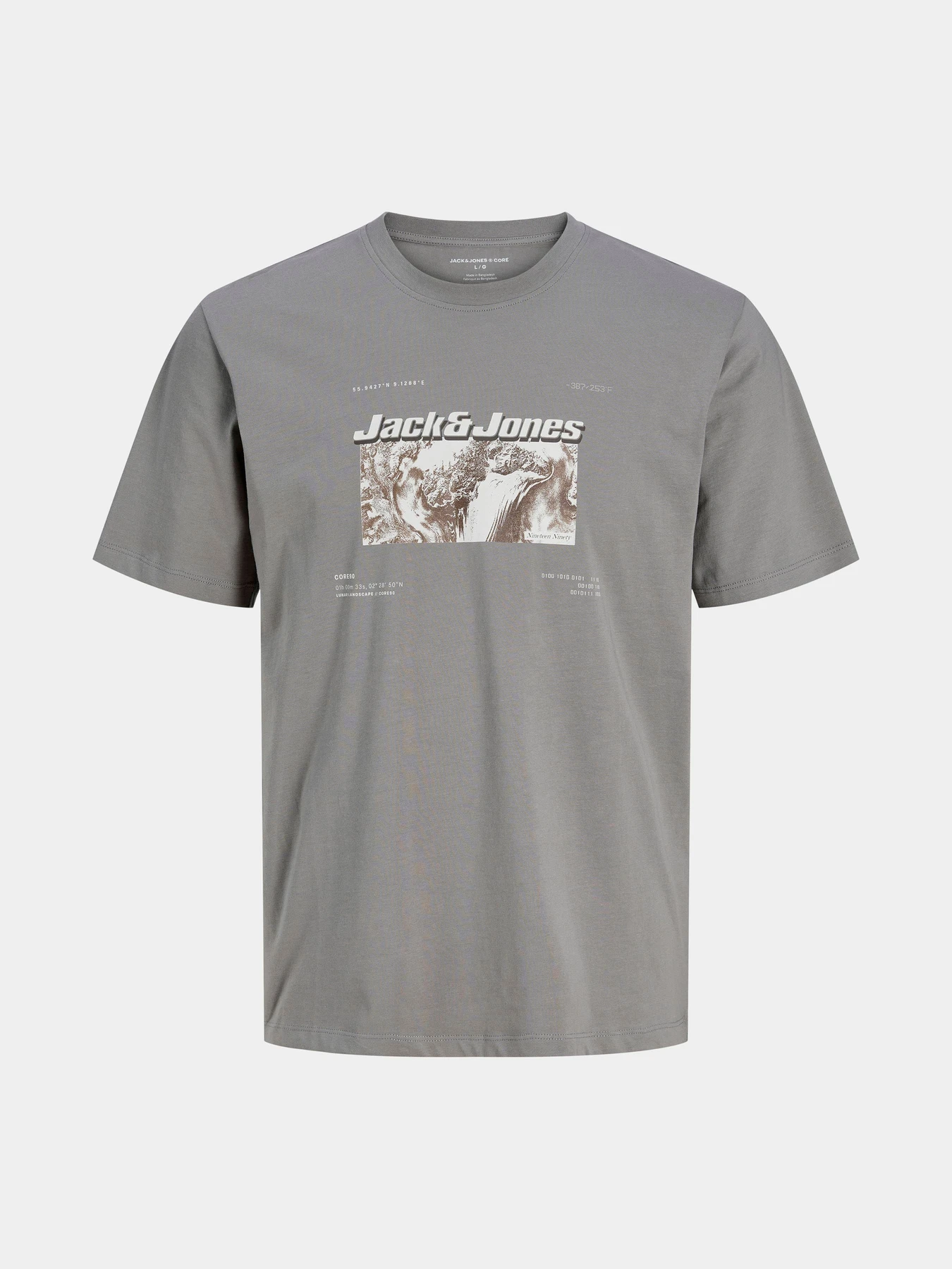 Футболки і поло JACK & JONES BOOST TEE модель 12284423_Gray Flannel Фото