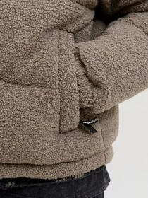 Куртки и дубленки JACK & JONES FLARE TEDDY PUFFER JACKET модель 12286050_Desert Taupe BLOCKING Фото
