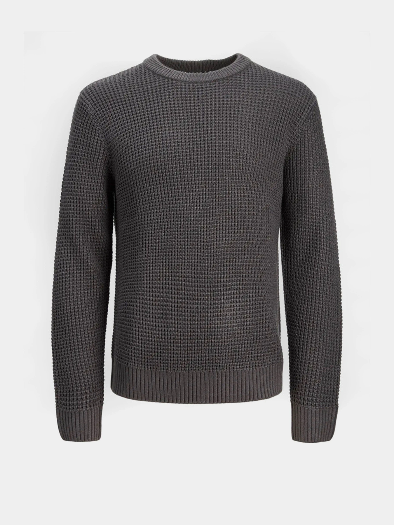 Свитры и кардиганы JACK & JONES GLOBAL KNIT CREW NECK модель 12287594_Asphalt Свитры и кардиганы JACK & JONES GLOBAL KNIT CREW NECK модель 12287594_Asphalt Фото