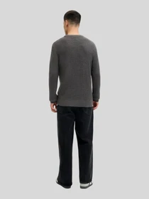 Свитры и кардиганы JACK & JONES GLOBAL KNIT CREW NECK модель 12287594_Asphalt Фото