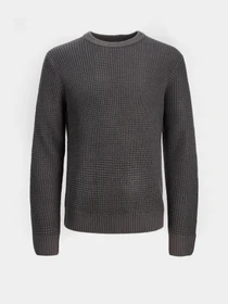 Свитры и кардиганы JACK & JONES GLOBAL KNIT CREW NECK модель 12287594_Asphalt Фото