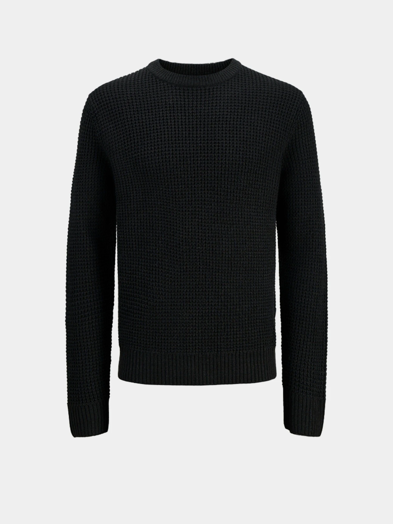 Свитры и кардиганы JACK & JONES GLOBAL KNIT CREW NECK модель 12287594_Black Фото